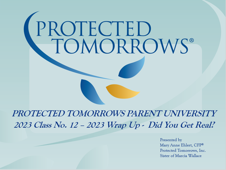 2023 Parent University 12: Wrap Up: Did you Get Real